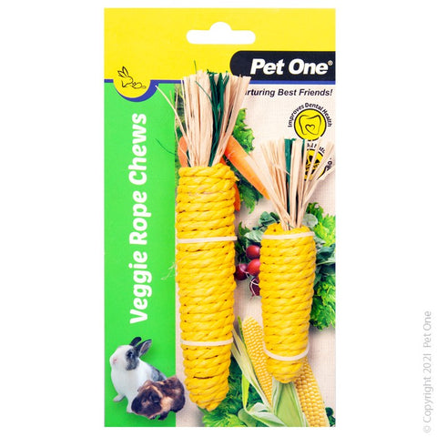 Veggie Rope For Small Animals Twin Pack - Corns (S