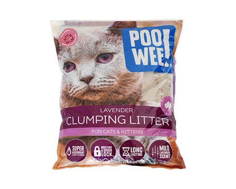 7.5kg CLUMPING LAVENDER LITTER POOWEE