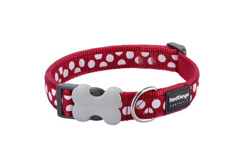 15MM WHITE SPOTS ON RED COLLAR