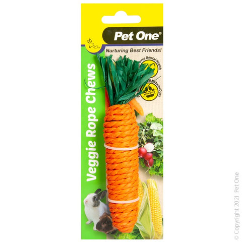 Veggie Rope For Small Animals - Carrot (M)