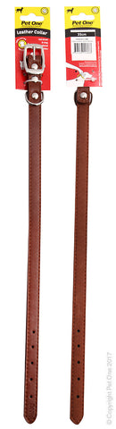 Collar Leather 35cm Brown
