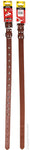 Collar Leather Single Row Studded 50cm Brown