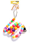 Bird Toy Coloured Beads Twister Bell 72cm