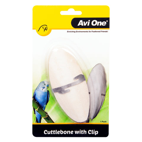 Bird Cuttlebone With Metal Clip