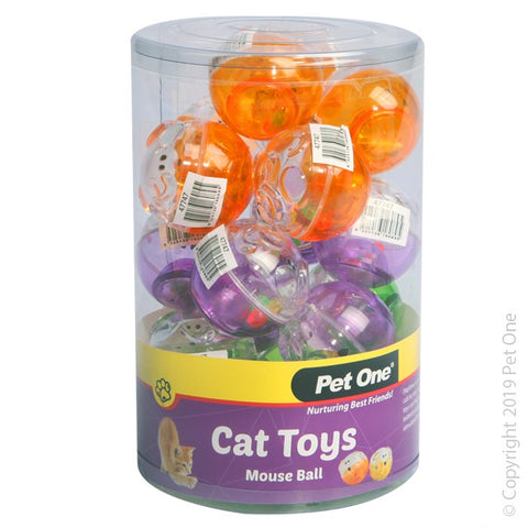 Cat Toy Mouse Ball 5cm Mix Colour each