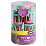 Cat Toy Roller With Bell 4 X 4 Cm Mix Colour each