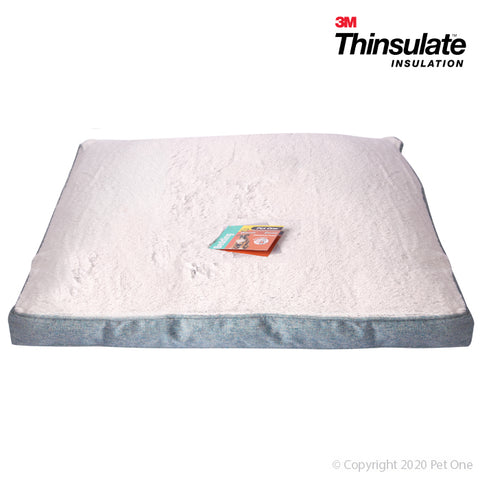 Bedding Mattress WarmZone 100x75x8cm Teal/Grey Plush