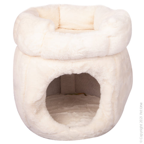 Scratching Tree Cubby House And Snuggle Bed 35 X 35 X 39cm
