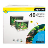 LifeStyle Classic 40 Complete Glass Aquarium 45cm 40L Satin Black
