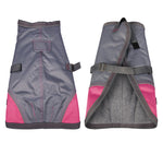 Dog Coat NightWalker 50cm W Proof Refl Charcoal Pink