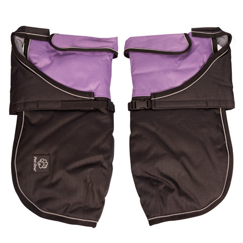 Dog Coat Blizzard 55cm H Duty W Proof Refl Mauve Black