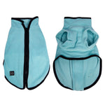 Dog Coat JumpSuit 30cm Heavy Fleece Zip Up Light Blue