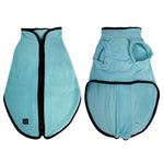 Dog Coat JumpSuit 40cm Heavy Fleece Zip Up Light Blue