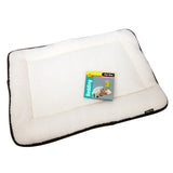 Bed Cushion Rectangular 55x40cm Waterproof Base W Sheepskin Top Charcoal