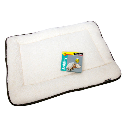 Bed Cushion Rectangular 55x40cm Waterproof Base W Sheepskin Top Charcoal