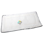 Bed Cushion Rectangular 110x80cm Waterproof Base W Sheepskin Top Charcoal