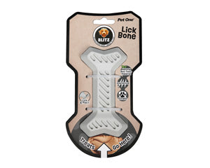 Dog Toy Blitz Rubber Lick Bone Grey M