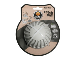 Dog Toy Blitz Rubber Fetch Ball Grey L