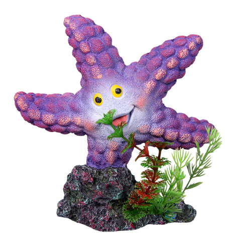 Ornament Starfish W Rock 11.5x5.5x12.5cmh