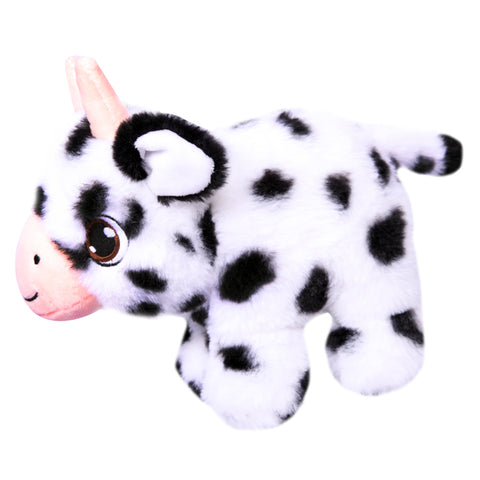 Dog Toy Plush Squeaky Spotted Cow 20cmL