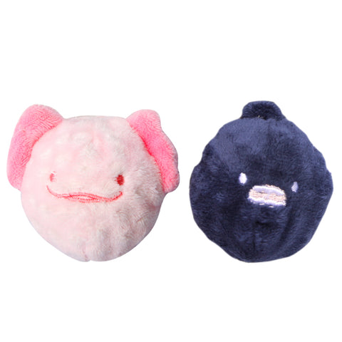 Dog Toy Puppy Squeaky Shark & Axolotl Ball 2pcs Set 5.5cm