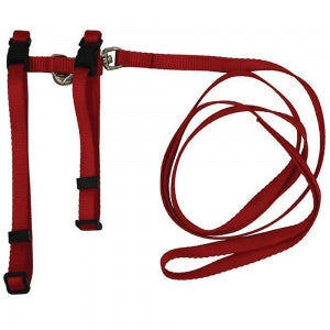 ADJUSTABLE CAT/PUPPY HARNESS - RED