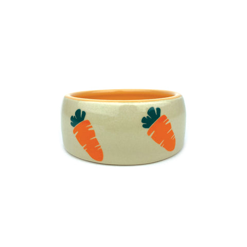 BOWL CERAMIC PIPSQUEAK FEEDER CARROT 11.5CM