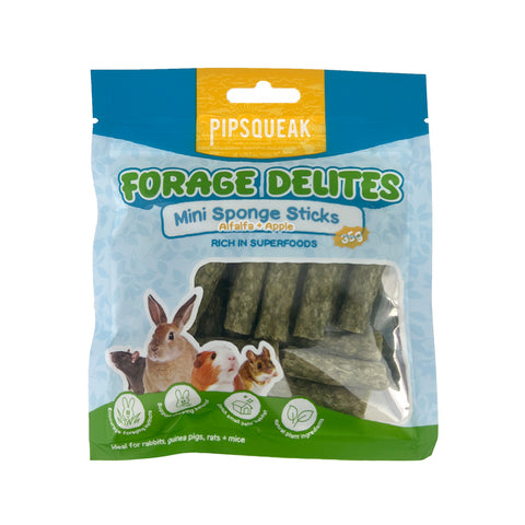 35G ALFALFA & APPLE PIPSQUEAK FORAGE DELI8GHTS MINI SPONGE STICKS
