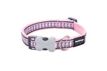 12MM REFLECTIVE BONES PINK COLLAR