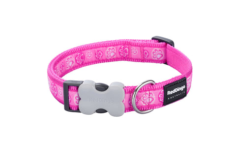 12MM PAW IMPRESSIONS HOT PINK CAT COLLAR